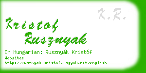 kristof rusznyak business card